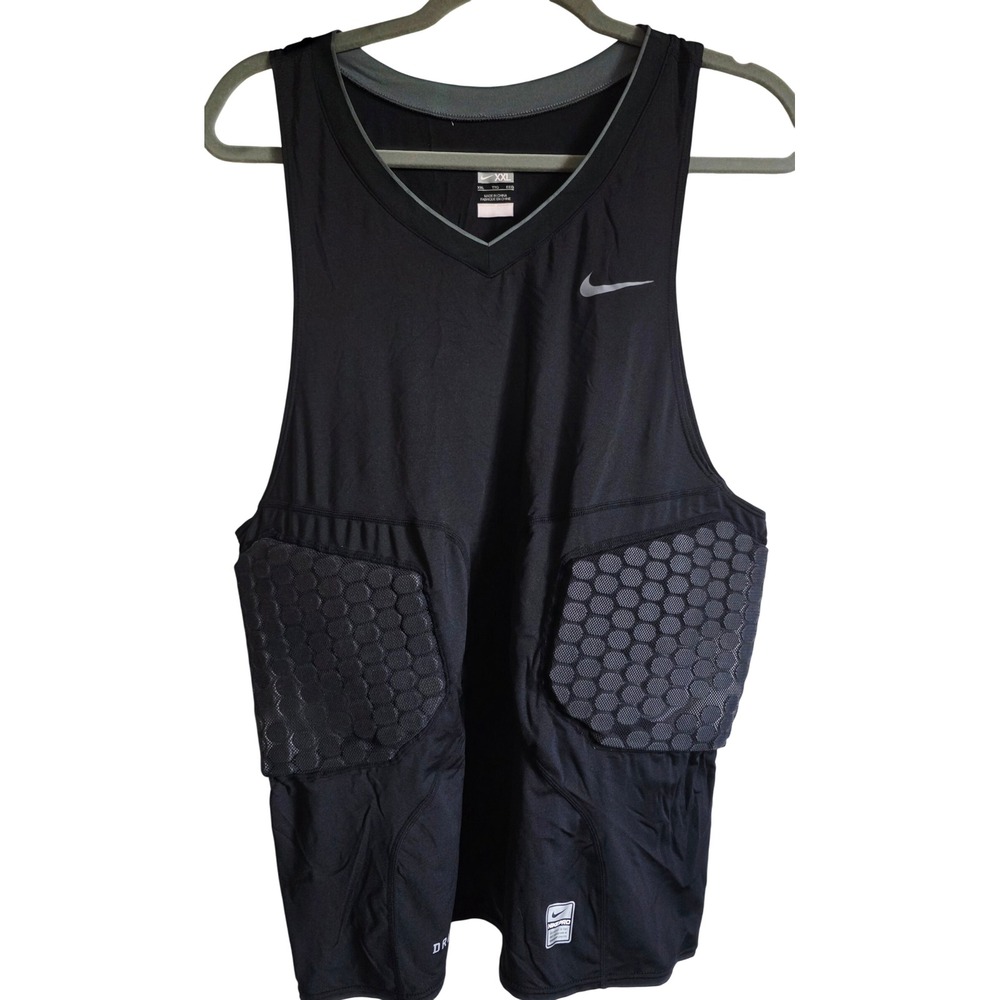 Nike Pro‎ Compression Padded Vest Black XXL Men's Basketball Football Gear NEW